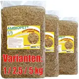 Ambiopet Soldatenfliegenlarven (Hermetia) getrocknet 5kg Packung, Black Soldier Fly, Protein- und fettreiches Wildvogelfutter, reich an Calcium und Laurinsäure