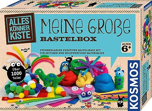 Kosmos 604431 AllesKönnerKiste Meine große Bastelbox, Bastel-Set, Bastelsets für Kinder, Bastelmaterial, Bastelzubehör, Bastelbedarf, Basteln für Kinder ab 6 Jahren