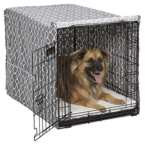 MidWest Homes for Pets CVR36T-GY Hundebox-Abdeckung, Stoff mit Teflonschutz, Sichtschutz für 91 cm lange Hundeboxen von MidWest und New World, maschinenwaschbar und trocknergeeignet