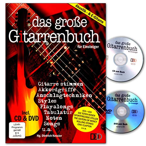 Das große Gitarrenbuch für Einsteiger : Akustik- & E-Gitarre - incl. CD & DVD mit Dunlop Plek