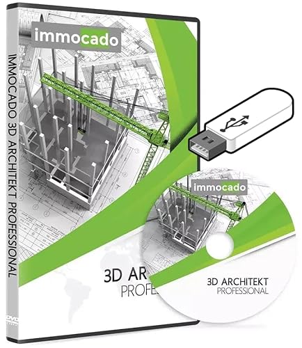 Immocado 3D Architekt Professional 2025 - 3D Hausplaner CAD Software & Architektur Programm: Grundrisse zeichnen, Hausplanung & Wohnungsplaner