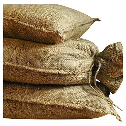 NOOR Sandsäcke Jute 20kg (30 x 60 cm) 10er Pack, unbefüllt I Idealer Hochwasserschutz I Stabile Säcke