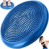 Retoo Ballsitzkissen mit Durchmesser, Balancekissen, Orthopädisches Sitzballkissen, Luftkissen, Pad, Sitzkissen, Bürostuhl , Balance Kissen für Core, Yoga (Blau, 34cm)