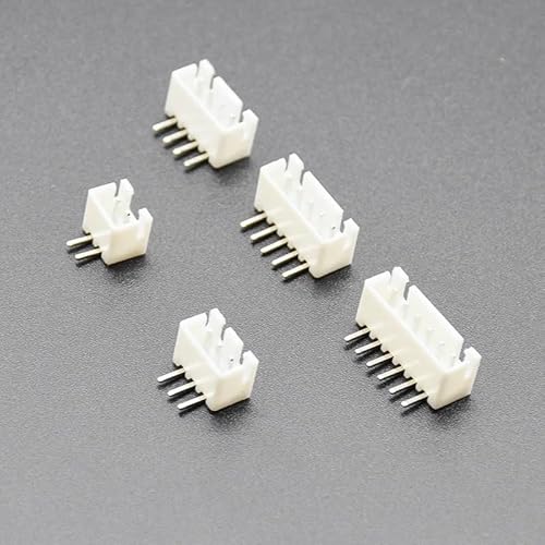 DSZUJTYROP 50PCS/Lot XH2.54 Right Angle Pin Header Connector 2P 3P 4P 5P 6P 2.54mm Pitch XH for PCB JST(Nero)