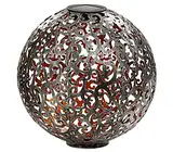 Dehner Solarkugel Luanda, Ø 30 cm, Metall, silber/kupfer