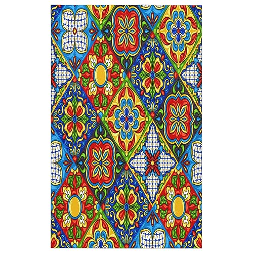 Marokkanische Talavera Küchentücher 6er Set Vintage Talavera Stil Küchenhandtuch Weich Saugfähig Trocknen Geschirrtuch für Zuhause Küche Catering Restaurant 45x72cm