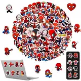 100 Stück Marvel Sticker spiderman Sticker Marvel Aufkleber Graffiti Decals Stickerbomb für Auto, Skateboard, Koffer, Motorräder, Fahrräder, Boote, Laptop, Snowboard Gepäck