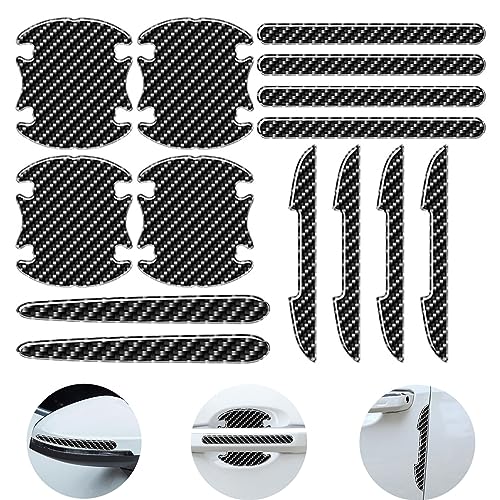 14 Stück Autotürgriff-Schutzfolien – Schwarze PVC-Folie gegen Kratzer & Lackschäden – Robuster Türkantenschutz für Auto, SUV (Selbstklebend, Universell)