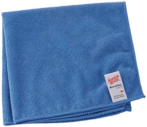 3M Scotch-Brite 421749 Scotch-Brite Mikrofasertuch, Essent Eco 2012, 360 mm x 360 mm, Blau (10 er-Pack)