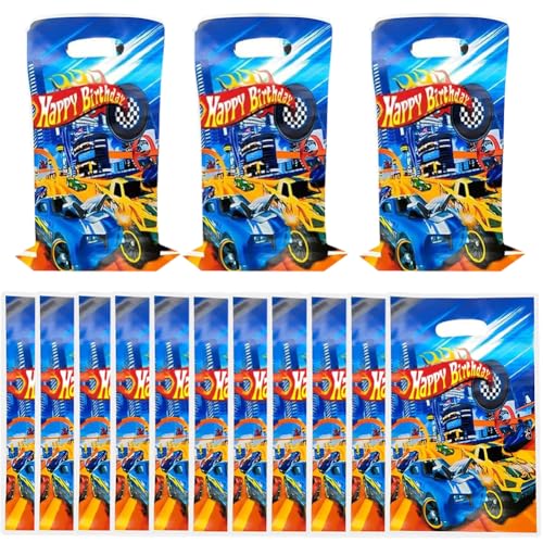 50 Stück Car Party Bag,Car Geschenktüten,Rennwagen Geschenktüten,Rennwagen Partytüten, 17 * 25cm Candy Tüten zum Verpacken von Geschenken, Geburtstagstüten Party Dekoration