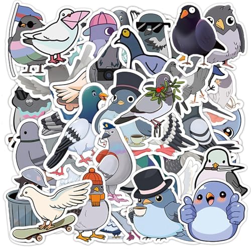 100 Blatt Tauben-Laptop-Aufkleber, Cartoon-Gepäckaufkleber, Wasserfeste Vinyl-Aufkleber, Geeignete Geschenke Für Kinder Und Jugendliche