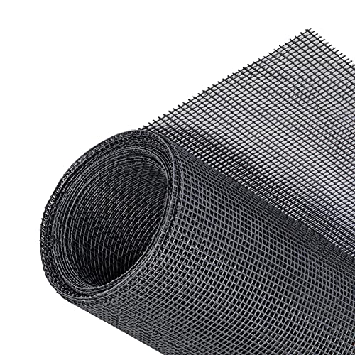 Fliegengitter Meterware Insektenschutzgitter, 120 X 250cm Fiberglas Insektenschutz, UV-Beständig Fliegennetz Fenster Gewebe, Insektenschutzgewebe für Balkontür Wohnzimmer Terrassentür(Schwarz)