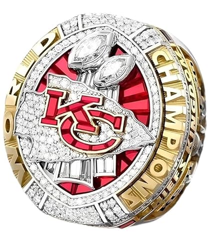 haobook 2019 Rugby Championship Ring Super Bowl KC Champions Ring Geschenkbox aus Holz zum Sammeln, Erinnerungsstücke für begeisterte Fans, NFL-Football-Fanatiker und Sportsammler,14#