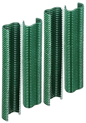 Alberts 530969 Drahtklammer | zinkphosphatiert, grün kunststoffbeschichtet | Breite 22 mm | 200er Set