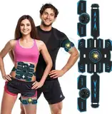 AILEDA EMS bauchmuskeltrainer,Sicher Effektiv Schneller EMS Trainingsgerät Ganzkörper Muskeltrainer, 6 Modi & 19 Intensitäten,USB Wiederaufladbar EMS Bauchtrainer Ganzkörper ABS/Bauch/Arm/Bein