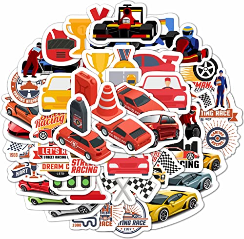 100 stück Rennwagen-Aufkleber, Rennwagen-Sticker und Dekorationen, Auto-Rennparty-Geschenke, Rennwagen-Geburtstagsparty-Dekorationen - Race Car Stickers