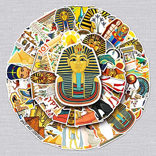 Ägypten Aufkleber Egypt Sticker Set 50 Stücke Niedlich Deko für Auto Laptop Skateboard Fahrrad Moped Motorrad Fahrrad Computer,Geeignet für Erwachsene Kinder
