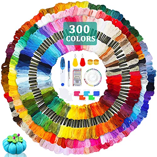 JOYBOY Stickgarn,323 Farben Kreuzstich Fäden+Werkzeuge,Embroidery Threads Regenbogenfarbe,Wird für Kreuzstichfaden,Kunsthandwerksdrehfaden,Basteltwist,Armbandfaden