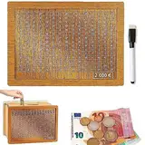 Sparbüchse, Neue Sparbüchse mit Zähler, 2000 Euro Sparziel, mit Acrylplatte, abwischbar und wiederverwendbar nach Erreichen des Ziels, kreative Sparbüchse, Sparen Lernen, Geschenk für Kinder!