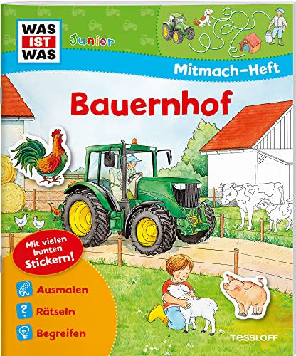 WAS IST WAS Junior Mitmach-Heft Bauernhof: Spiele, Rätsel, Sticker