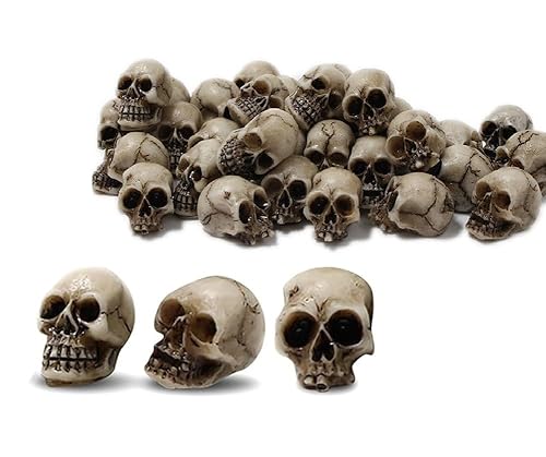 XINYOUZEFA 20 Stück Totenkopf Deko, Mini Totenkopf, Knochen Deko, Halloween Schädel, Horror Deko, Dekoration für Halloween, für Halloween Party Nach Hause Schreibtisch Tischdekoration