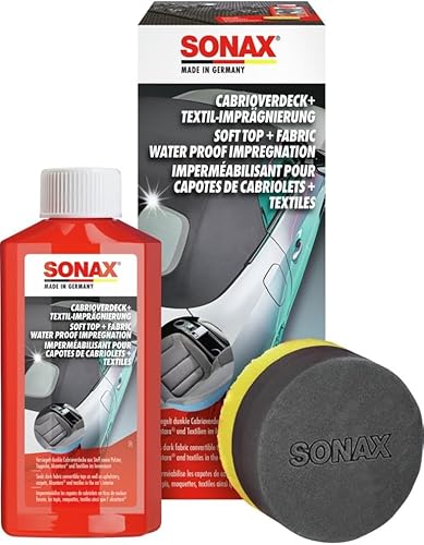 SONAX Cabrioverdeck+Textil-Imprägnierung (250 ml) Farbauffrischung und Schutz vor Wiederverschmutzung von Stoffverdecken | Art-Nr. 03101410