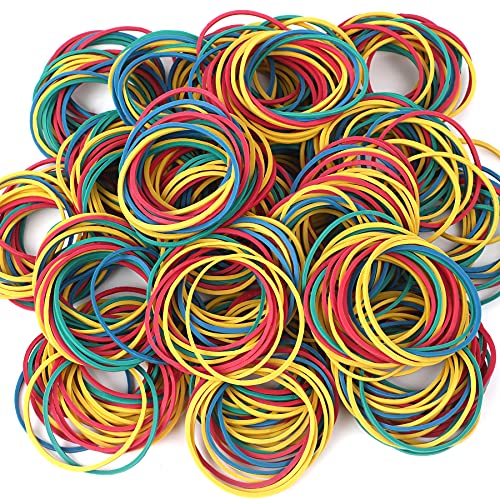 200 Stück Bunte Gummibänder, 38mm Gummiringe Elastische Gummi Bänder für Haare, Haushalt,Stifte, Katapulte, Rechnungen, Bankpapier, Bürobedarf