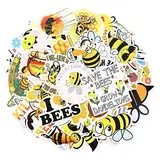 cobee Honigbienen Aufkleber, 100 Stück Cartoon Bienen Aufkleber wasserdicht Vinyl Aufkleber DIY Deko Aufkleber für Laptop Computer Kinder Teenager