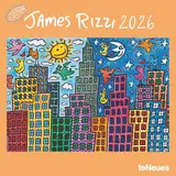 James Rizzi 2026 - Wand-Kalender - Broschüren-Kalender - 30x30 - 30x60 geöffnet - Kunst-Kalender