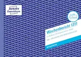 AVERY Zweckform 1311 Wochenbericht (A5 quer, mit 2 Blatt Blaupapier, von Rechtsexperten geprüft, für Deutschland/ Österreich zur wöchentlichen Dokumentation der Arbeitsleistung, 2x50 Blatt) weiß/gelb