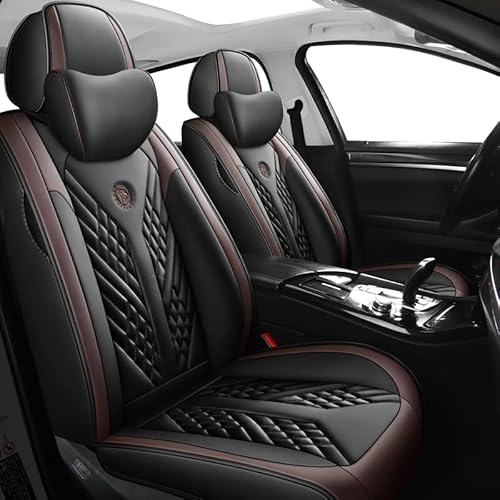DENGFU Autositzbezüge, universal, komplettes Set für Daihatsu Move/Rochy/Sirion/Terios/Yrv/Materia Autositzbezug, schwarzer Kaffee