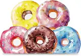 Donut Geschenk Holzkarte - Donuts Geburtstagskarte | Lustiges Donut Motiv, Süßigkeiten Deko, Geschenk für Naschkatzen, Lustiges Geschenk für Donut Fans, Donut Deko für Küche oder Café
