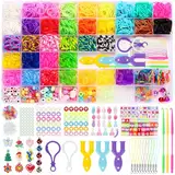 LUZOON 2800+ Loom Bänder Set, 36 Farben Armbänder Selber Machen Gummibänder Kinder Basteln Schmuck Selber Machen Set Schmuckbastelsets für Kinder Mädchen Jungs