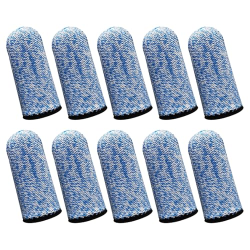 Set mit 10 schnittfesten Fingerhülsen, atmungsaktiv, leicht, Schutzausrüstung, passend für Werkstatt und Gartenarbeit