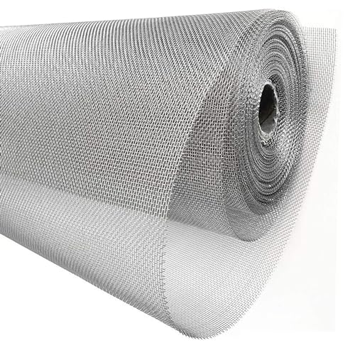Drahtgeflecht Edelstahl Wire Mesh Drahtgitter Feinmaschig Fliegengitter Edelstahlgewebe Metall Gitter Rolle Lüftungsgitter für Insekten Garten 40 cm x 200 cm