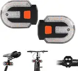 LeuKoles Zwei-Lampen-Split Fahrrad Blinker Fahrrad Rücklicht 5 Modi USB Wiederaufladbare Blinker Fahrrad Fernbedienung IPX4 Wasserdicht für Mountainbikes Rennräder E-Scooter