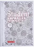 Brunnen 1067427 Notizblock / Collegeblock Student Zenart (A4, kariert Lineatur 28, 90 g/m², 80 Blatt)