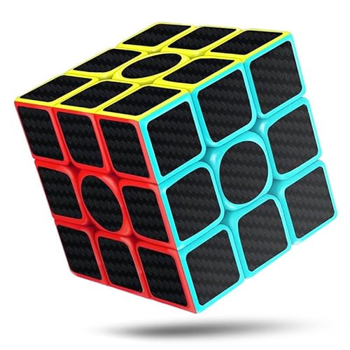 CREADY® Zauberwürfel 3X3 Speed Cube - Einfaches Drehen & Glatt Spiel, Super-haltbarer Aufkleber mit Lebendige Farben, Magic Cube, dunkel