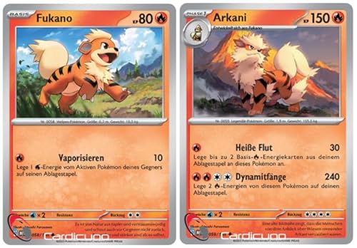 Cardicuno Fukano & Arkani 059/165 Set 151 | Arcanine Deutsch