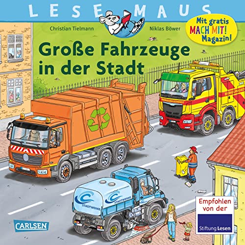 LESEMAUS 188: Große Fahrzeuge in der Stadt (188): Sachgeschichte mit detailreichen Illustrationen