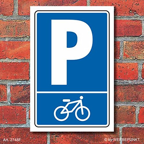 Schild Parken, Parkplatz, Fahrradparkplatz, Piktogramm, 3 mm Alu-Verbund 300 x 200 mm