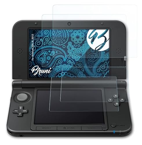 Bruni Schutzfolie kompatibel mit Nintendo 3DS XL 2012 Folie, glasklare Displayschutzfolie (2er Set)