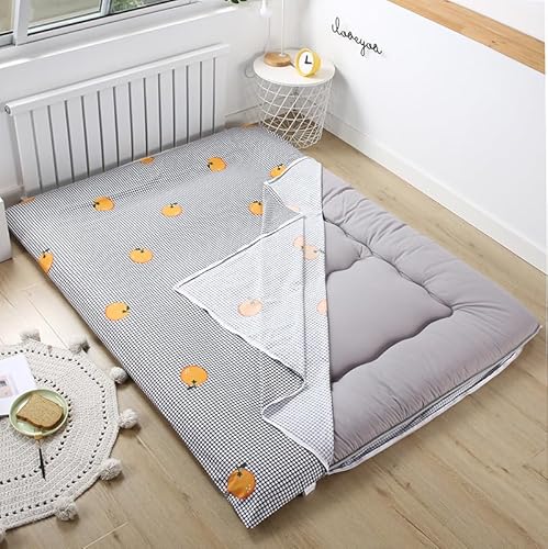 Boden-Futon-Matratzenbezug mit Reißverschluss, modernes Muster, vollständiger Bezug, waschbar, staubdicht, abnehmbarer Futonbezug mit Reißverschluss für japanische Tatami-Bodenmatratzen (17,100 x 190