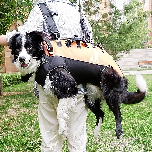 Hundetragetasche, Hunderucksack, Hundehebegeschirr, Haustier-Unterstützung und Rehabilitations-Hebegurt, verstellbare Weste, atmungsaktive Gurte for alte Hunde, Hunde mit Gelenkverletzungen und Arthri