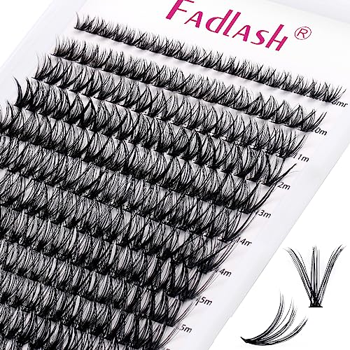 Wimpern Einzeln Cluster für Wimpernverlängerung 40P 0.07 D Curl Mix 8-16mm Individuelle Cluster Künstliche Wimpern Wimpernbüschel für Anfänger