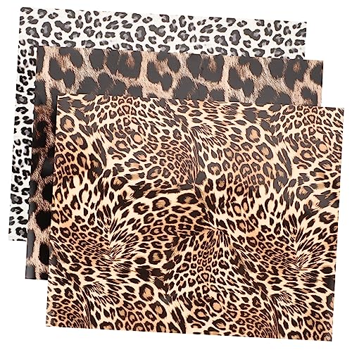 SHINEOFI 1 Satz Farbwechselnde Leopardenfolien Farbwechsel Vinyl Farbwechsel Transferfolie Wärme Bügelfolie Leoparden Vinyl Schutzfolie Klebeband Auf Der Rückseite 3 Stück