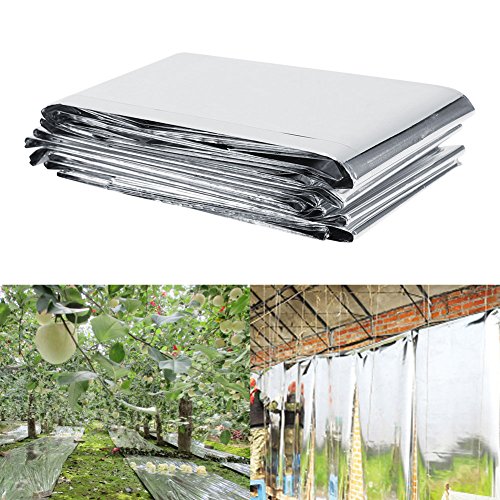 Pflanze Reflektierende Film,PETP-Folie hoch-reflektorisch Mylar Garten Deckblatt,ideal für den Einsatz im Garten oder Gewächshaus, um das Pflanzenwachstum zu steigern,210 * 120CM,Silber