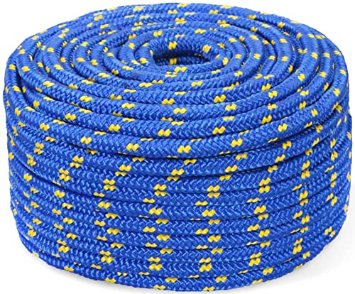 Abio Polypropylen Seil 6mm 10m blau Polypropylenseil Outdoor Tauwerk PP Flechtleine Textilseil Leine Nylonschnur Schnur Festmacher Rope Kunststoffseil Polyseil geflochten Rope 6mm 10m