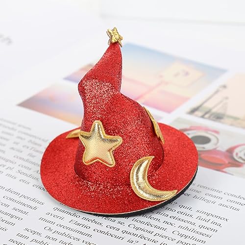 Halloween Hexe Hut Haars pange Mini Star Mond Hexe Kappe Haarnadel Kopfschmuck Frauen Party Kostüm Ornamente Kopf bedeckung für Halloween Party Zubehör