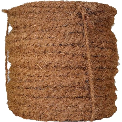 Kokosseil 100 m für Bäume, Baumbinder, Baumband - ca. Ø 10-12mm - 100% Naturfaser Kokosschnur, Kokosgarn, Kokosstrick für das Anbinden von Bäumen (Hanfseil, Baumbinder, Baumband)